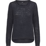 Only - Ronde Hals Pullover - Blauw - Acryl - Regular Fit