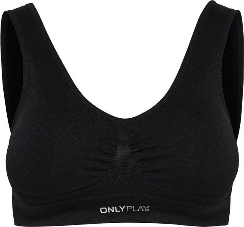 Sportbustier ONLY PLAY. Polyamide materiaal. Maten S. Zwart kleur