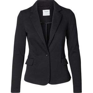Vero Moda - Vmjulia Ls Blazer - Blazer - Zwart - Licht Gestructureerd Materiaal