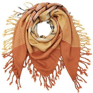 PIECES pcpaula dames sjaal vierkant, meerkleurig (koperbruin)
