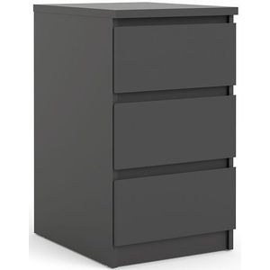 Ebuy24 - Nada Kommode niedrig und schmal 3 Schubladen, mattschwarz.