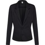 Zwart Blazer - Reverskraag - Lange Mouwen - 73% Polyester