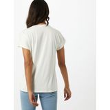 T-shirt - Effen - Jersey - V-hals - Kwartmouw - Losse Pasvorm