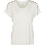 T-shirt - Effen - Jersey - V-hals - Kwartmouw - Losse Pasvorm