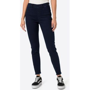 Capri Broek - Navy - Elastiek - Riemlussen, Opgestikte en Steekzakken