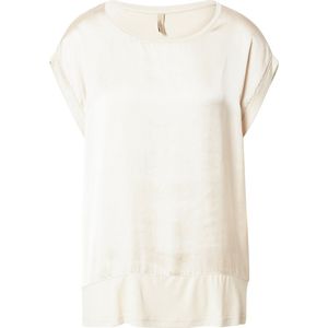 Soyaconcept T-Shirt Beige - Viscosemix Met Ronde Hals En Kapmouwtjes