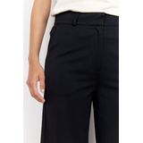 Wide leg stoffen broek met paspelzak, model 'DANIELA'