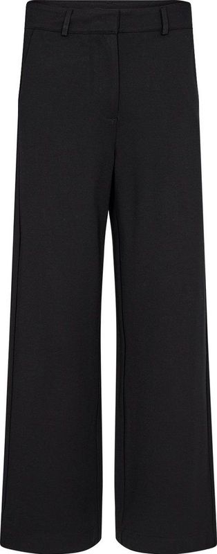 Wide leg stoffen broek met paspelzak, model 'DANIELA'