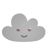 Roommate Muurhaak Wolk Junior 11,7 X 7,7 Cm Grijs