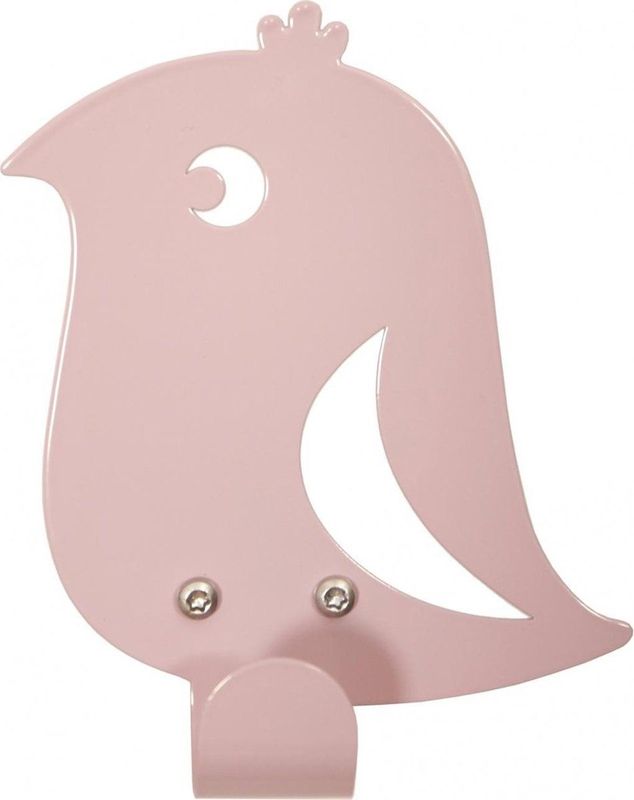 Roommate Muurhaak Papegaai 15cm Roze