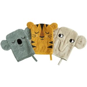 Roommate washandjes Koala Tiger Elephant