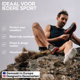 DANISH ENDURANCE Korte Lichtgewicht Hardloopsokken 3 paar - anti blaren technologie - Maat 35-38