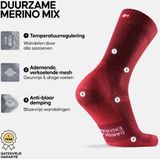 DANISH ENDURANCE - Wandelsokken - Veelkleurig - 3 Paar - Merino Wol, Antibacterieel, Zweetafstotend