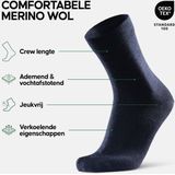 Sportsokken - Unisex - Merinowolmix - Zwart - Lichtgewicht