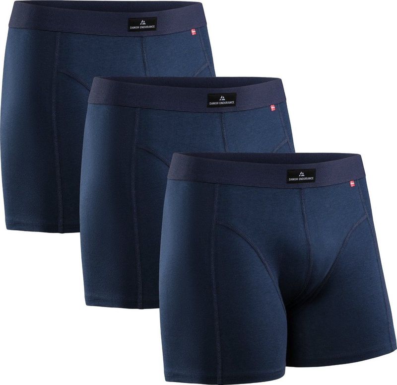 DANISH ENDURANCE - Boxershorts - Marineblauw - Katoenen Ondergoed - 3 Pack
