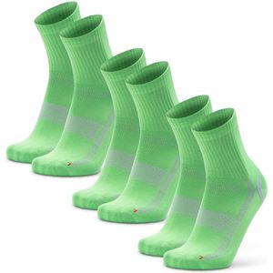 DANISH ENDURANCE - Korte Sport Sokken - Groen Grijs - Lichte Compressie - 3-paar