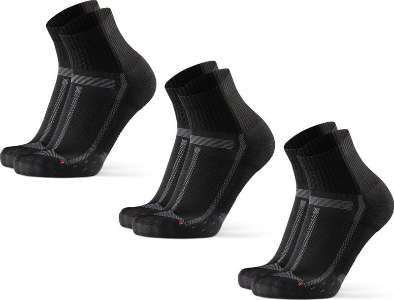 DANISH ENDURANCE - Hardloopsokken - Zwart - Unisex - 3 Paar - Anti-Blaar