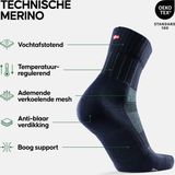 DANISH ENDURANCE Premium Hardloopsokken met Merino Wol - voor Dames & Heren - 2 paar - Meerkleurig - Maat 35-38