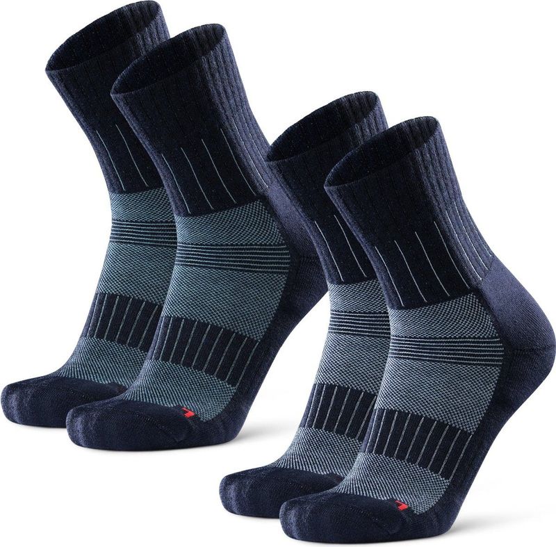 DANISH ENDURANCE Premium Hardloopsokken met Merino Wol - voor Dames & Heren - 2 paar - Meerkleurig - Maat 35-38