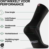 DANISH ENDURANCE Crew Fietssokken Dames en Heren - Ademend - Mountainbiken & Wielrennen - 3 paar - Zwart - Maat 39-42