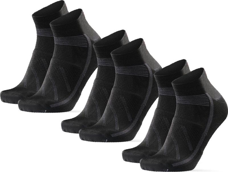 DANISH ENDURANCE - Fietssokken - Zwart - Laag Uitgesneden - 3 Paar