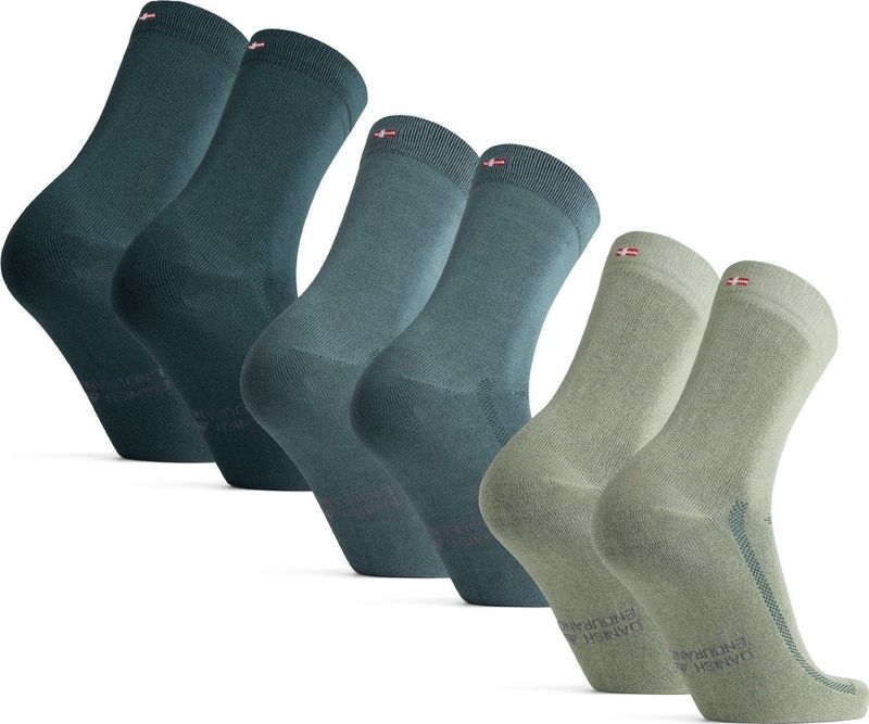 DANISH ENDURANCE - Bamboe Sokken - Antibacterieel - Veelkleurig - 3 Paar