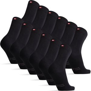 Danish Endurance - Katoenen Sokken - Unisex - Zwart - 6-paar, Biologisch Katoen, Zweet-afstotend
