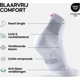 DANISH ENDURANCE Kwartlengte Hardloopsokken voor Lange Afstanden Dames en Heren 3 paar - anti blaren - Maat 39-42