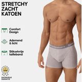 Boxershorts - Grijs Gemêleerd - Katoenmix - Comfortabele Pasvorm
