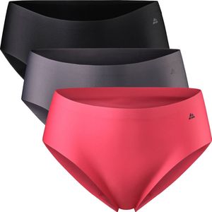 DANISH ENDURANCE - Naadloze Hipsters - Veelkleurig - 3-pack - Zwart Grijs Roze