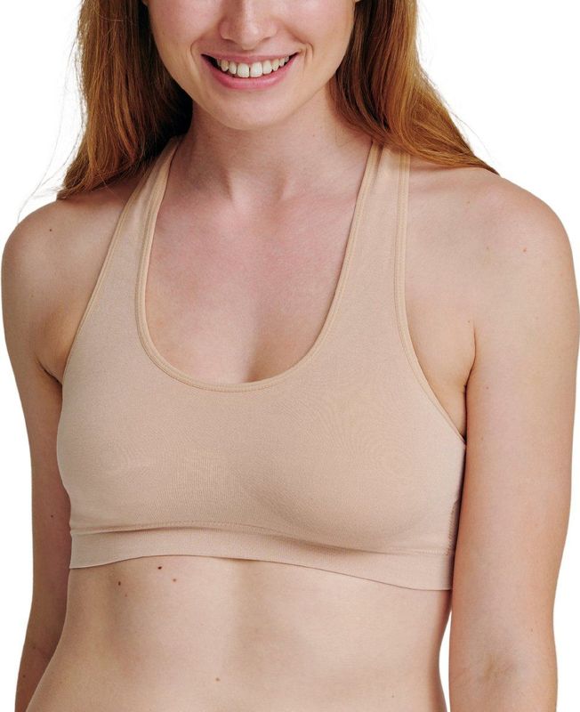 DANISH ENDURANCE - Naadloze Bamboe Viscose Bralette - Beige - Zacht - Beugelloos