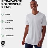 DANISH ENDURANCE T-Shirt voor Heren- V- Neck- Wit