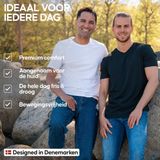 DANISH ENDURANCE T-Shirt voor Heren- V- Neck- Wit