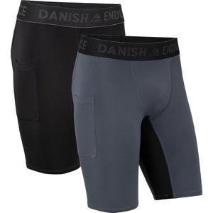DANISH ENDURANCE - Compressieshorts - Veelkleurig - Set van 2 - Basislaag voor Trainen