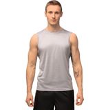 DANISH ENDURANCE Sport Tank Top voor Heren - Quick-Dry - Gerecycelde Materialen - Grijs Gemêleerd - L