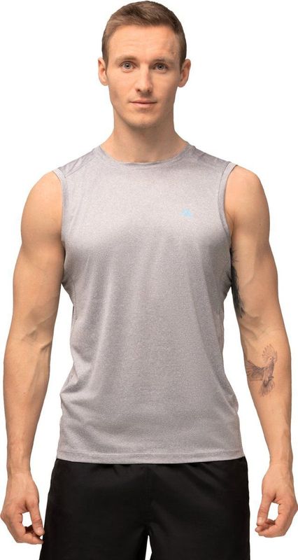 DANISH ENDURANCE Sport Tank Top voor Heren - Quick-Dry - Gerecycelde Materialen - Grijs Gemêleerd - L