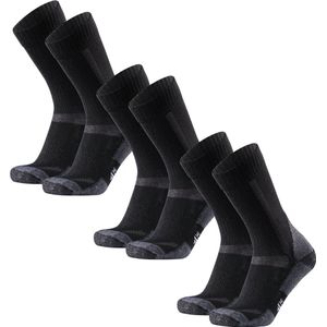 Wandelsokken - Merinowolmix - Zwart - Antibacterieel - Gemaakt in Europa