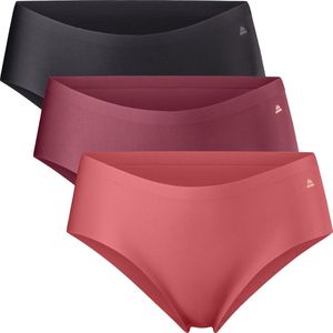 DANISH ENDURANCE - Naadloze Hipsters - Veelkleurig - 3-pack - Zwart Blush Ruby