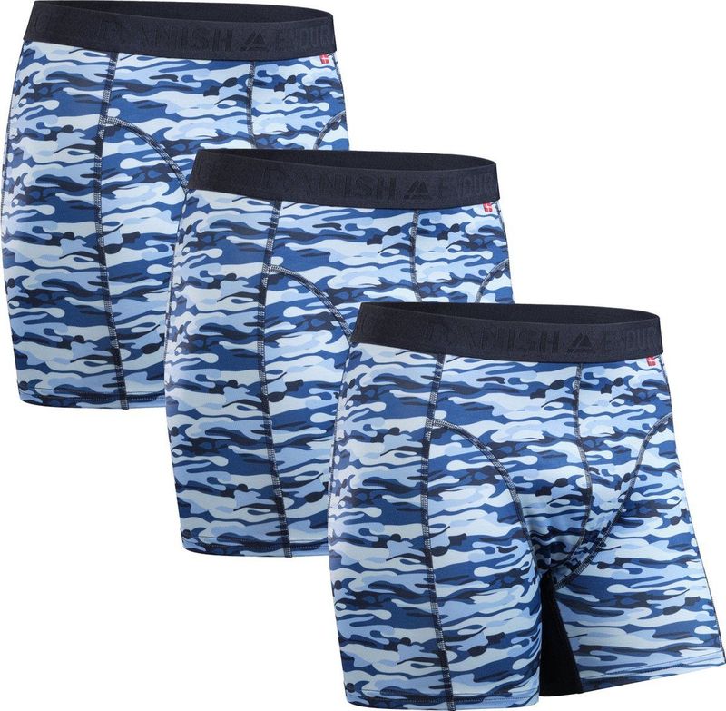 DANISH ENDURANCE Sportonderbroeken Heren - Quick Dry - Sport Boxershorts - 3 pack - Camouflage - Maat XL
