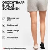 DANISH ENDURANCE - Onzichtbare Bamboe Sokken - Zwart - Anti-Slip Hiel