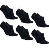 DANISH ENDURANCE - Onzichtbare Bamboe Sokken - Zwart - Anti-Slip Hiel