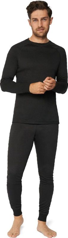 DANISH ENDURANCE Thermokleding Set Heren & Dames, Thermisch Ondergoed Heren & Dames, Unisex BaseLayer Set, Zwart, 2XS