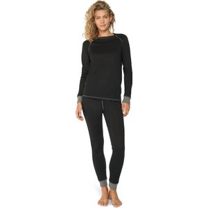 DANISH ENDURANCE Thermoset voor Dames & Heren - Gerecycelde Materialen - Thermokleding - Zwart Grijs - Maat L