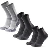 DANISH ENDURANCE - Wandelsokken Set - Grijs - Merino Wol - 3 Paar
