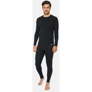 DANISH ENDURANCE Thermo Ondergoed set voor Heren - van Merino Wol - Ademend - Zwart- S