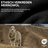 DANISH ENDURANCE Thermo Ondergoed set voor Heren - van Merino Wol - Ademend - Zwart- S