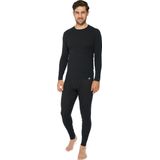 DANISH ENDURANCE Thermo Ondergoed set voor Heren - van Merino Wol - Ademend - Zwart- S