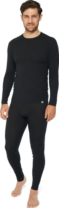 DANISH ENDURANCE Thermo Ondergoed set voor Heren - van Merino Wol - Ademend - Zwart- S
