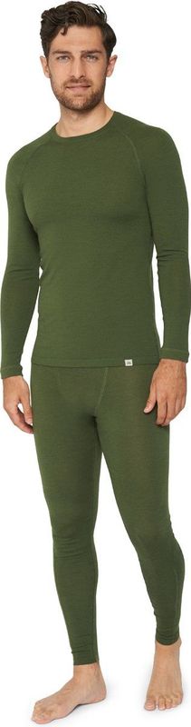 DANISH ENDURANCE Thermo Ondergoed set voor Heren - van Merino Wol - Ademend - Groen - XXL