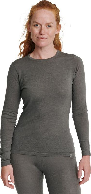 DANISH ENDURANCE Thermo Shirt met Lange Mouwen voor Dames - van Merino Wol - Grijs - S